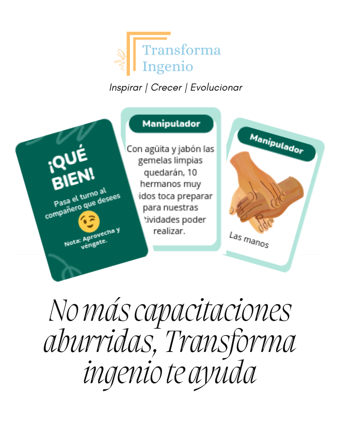 Tarjetas de apoyo a la capacitación Manipulación Higiénica de Alimentos